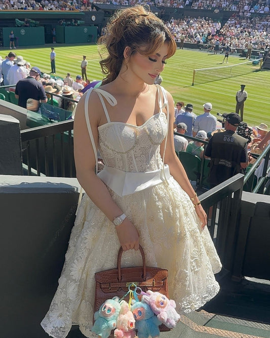 Urvashi Rautela in Custom White corset dress