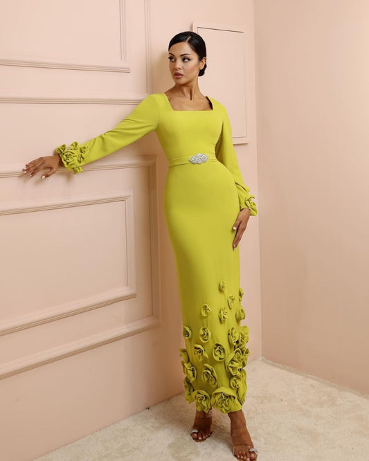 Lime green bodycon dress