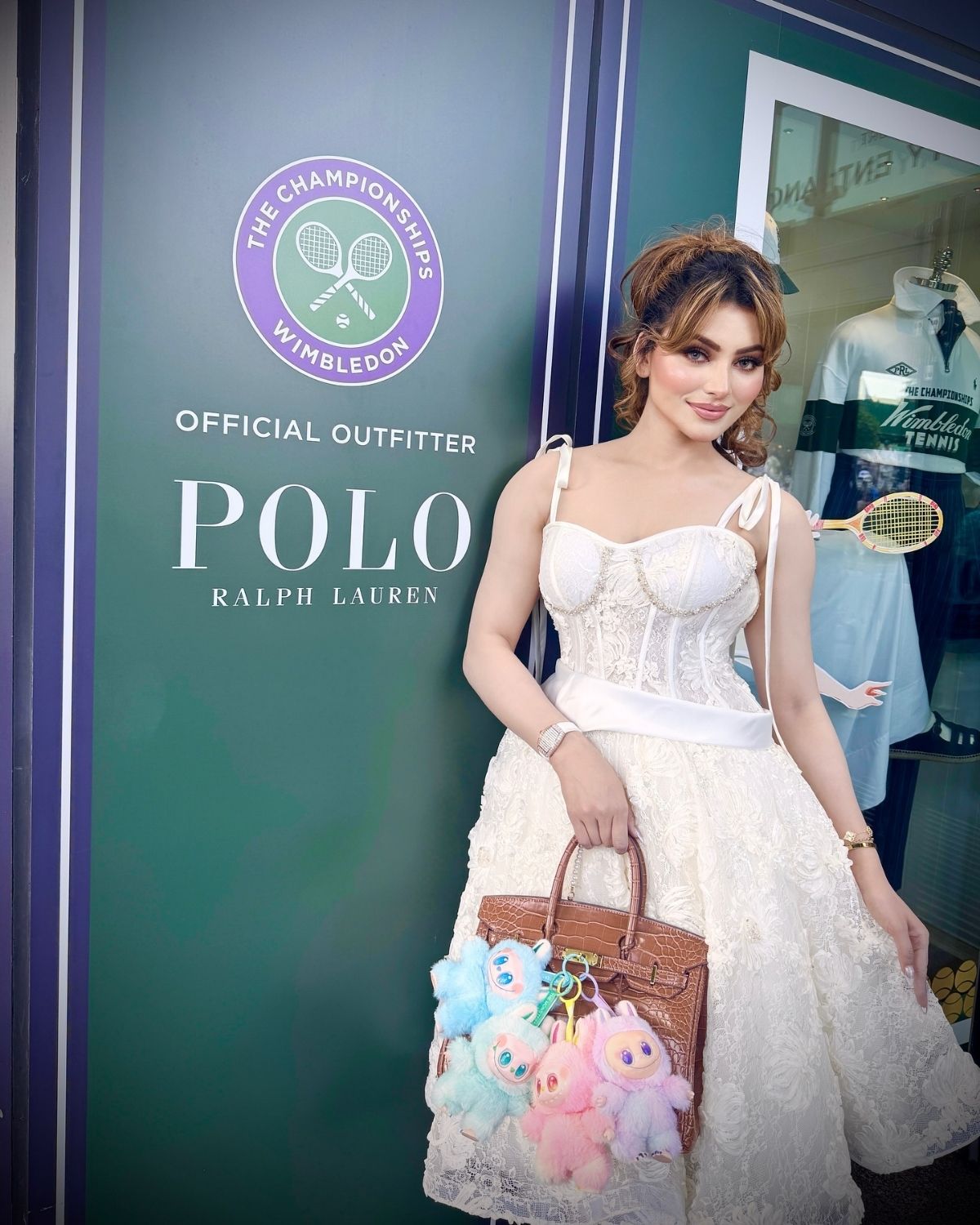Urvashi Rautela in Custom White corset dress